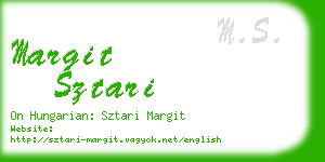 margit sztari business card